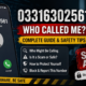 03316302561 Who Called Me Complete Guide to Unknown Calls and Safety Tips